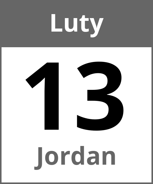 Swieto Jordan Luty 13.2.