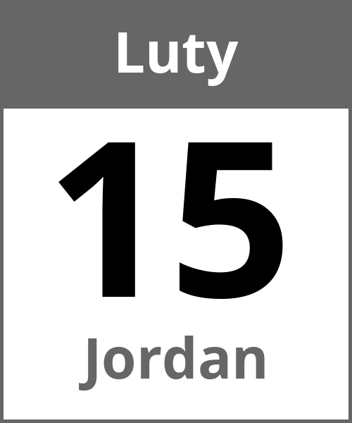 Swieto Jordan Luty 15.2.