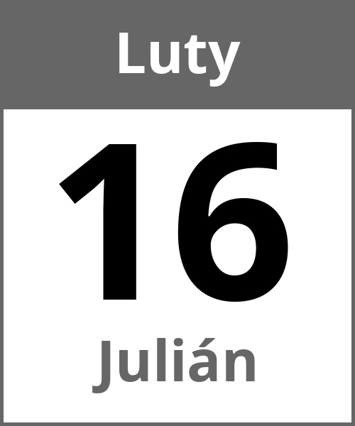 Swieto Julián Luty 16.2.