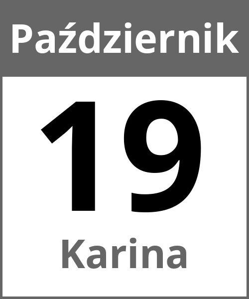 Swieto Karina Październik 19.10.