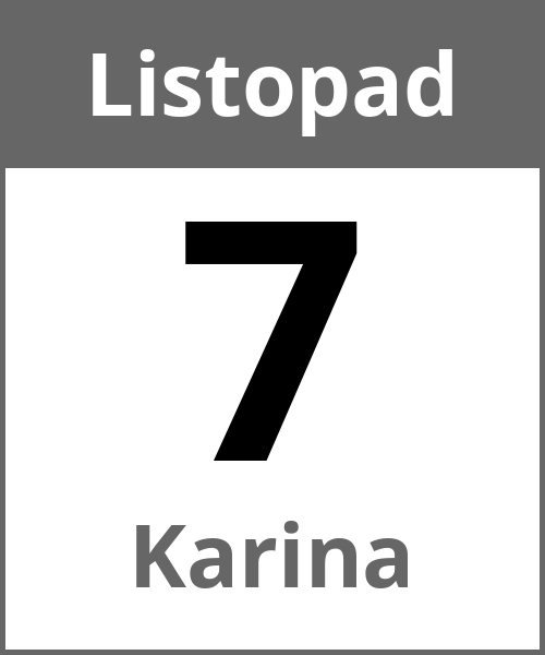 Swieto Karina Listopad 7.11.