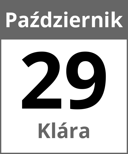 Swieto Klára Październik 29.10.