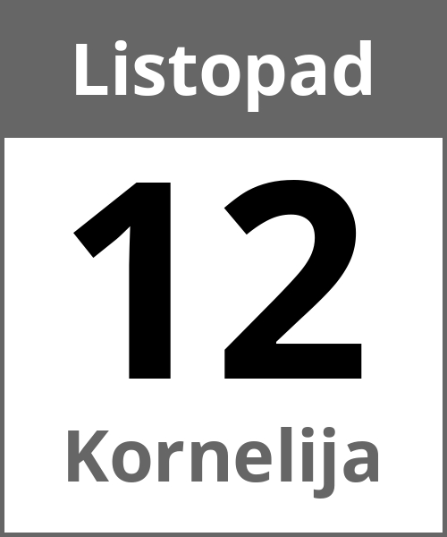 Swieto Kornelija Listopad 12.11.