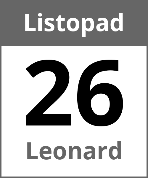 Swieto Leonard Listopad 26.11.