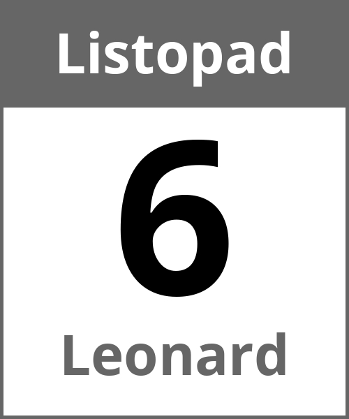 Swieto Leonard Listopad 6.11.