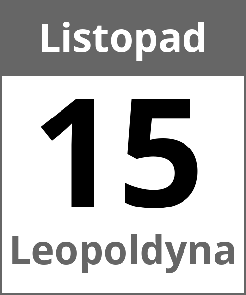 Swieto Leopoldyna Listopad 15.11.