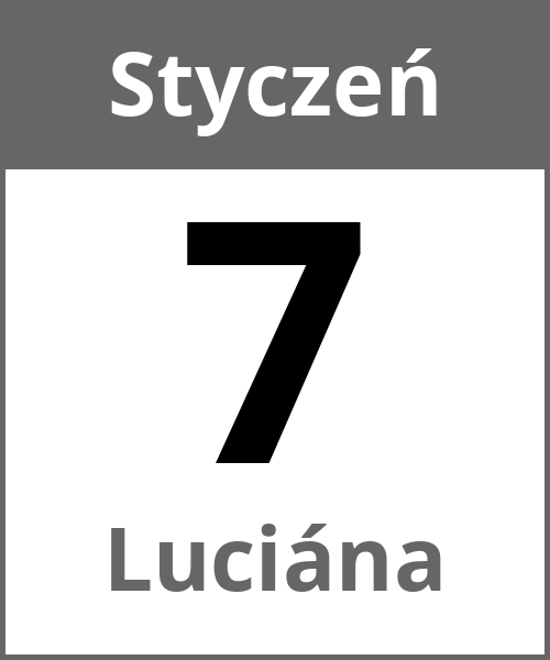 Swieto Luciána Styczeń 7.1.