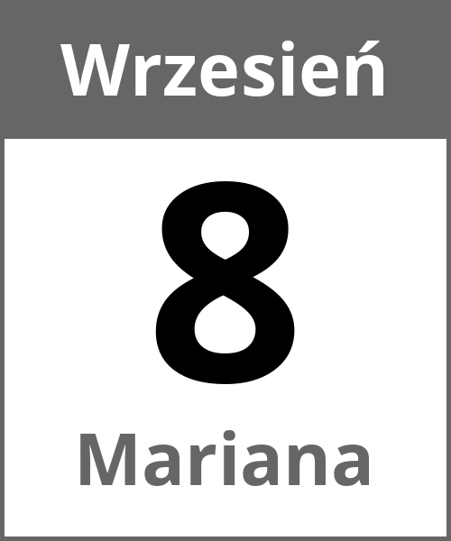 Swieto Mariana Wrzesień 8.9.