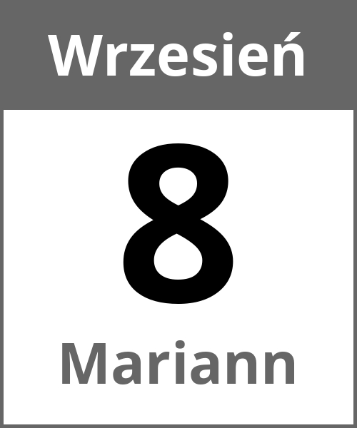 Swieto Mariann Wrzesień 8.9.