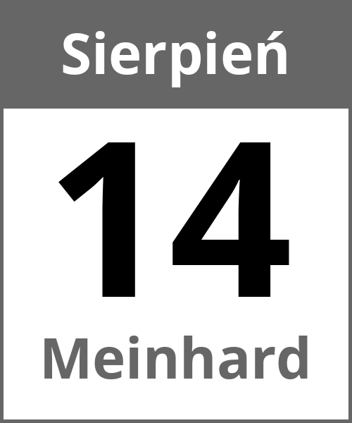 Swieto Meinhard Sierpień 14.8.