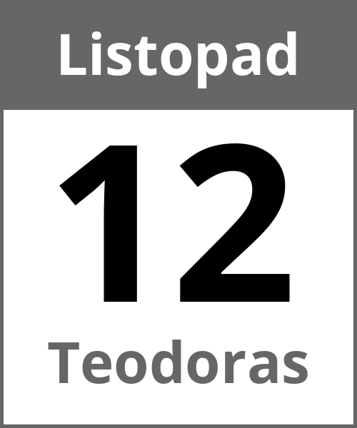 Swieto Teodoras Listopad 12.11.