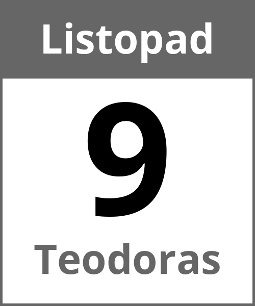 Swieto Teodoras Listopad 9.11.