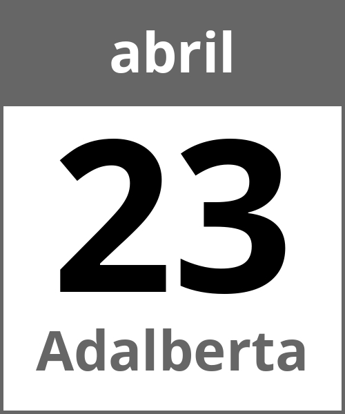 Festa Adalberta abril 23.4.