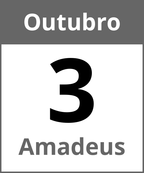 Festa Amadeus Outubro 3.10.