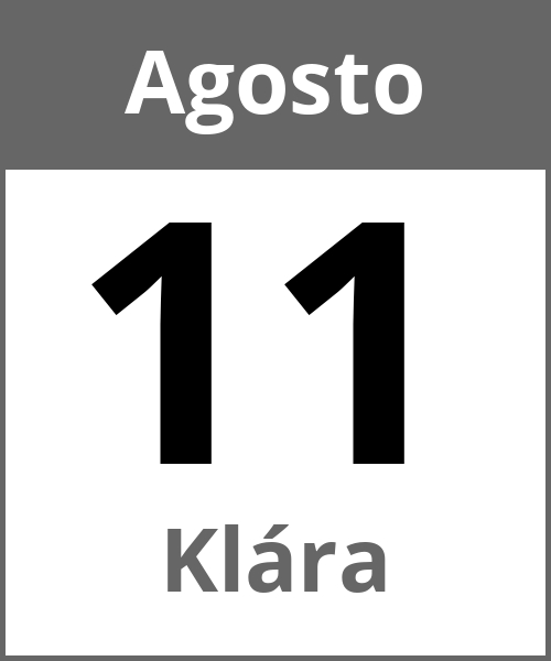 Festa Klára Agosto 11.8.