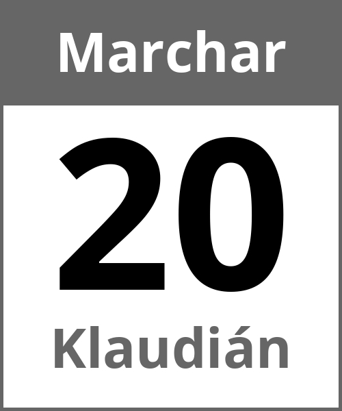 Festa Klaudián Marchar 20.3.