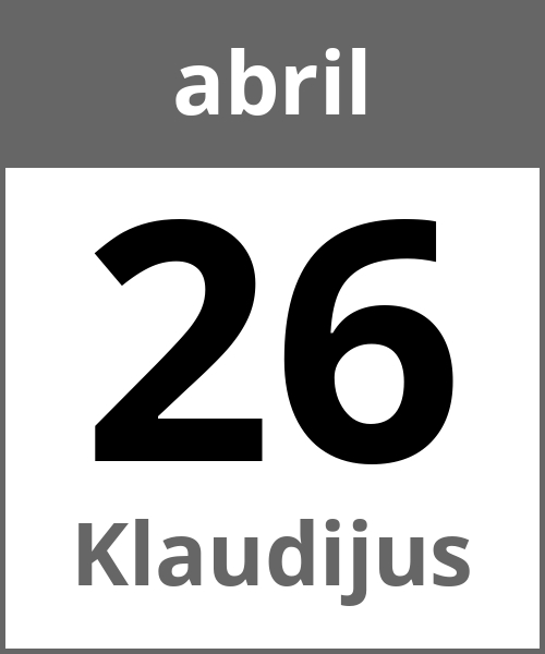 Festa Klaudijus abril 26.4.