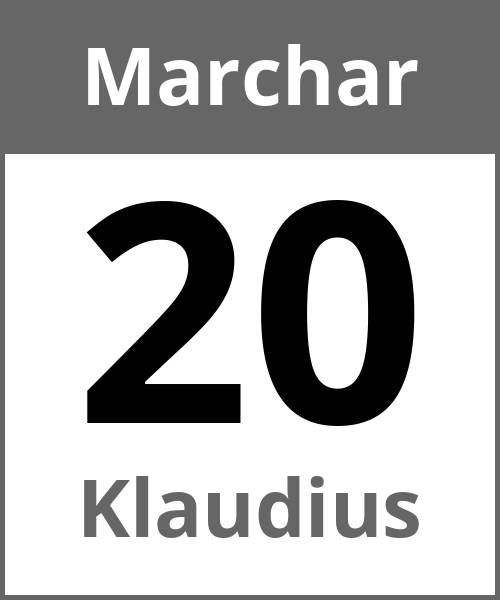 Festa Klaudius Marchar 20.3.