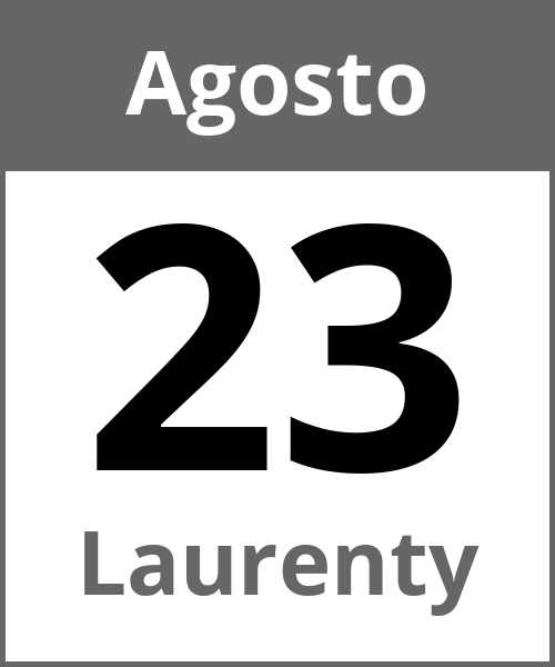 Festa Laurenty Agosto 23.8.