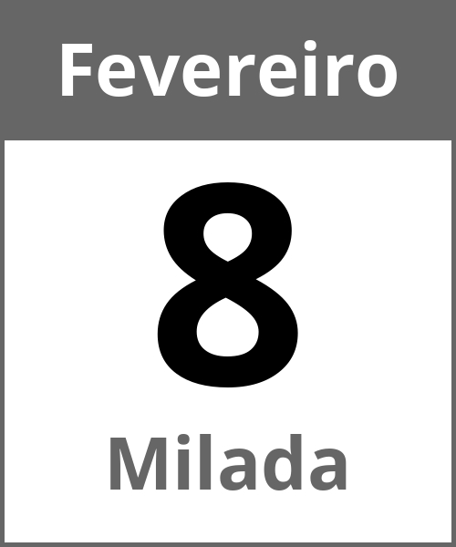 Festa Milada Fevereiro 8.2.