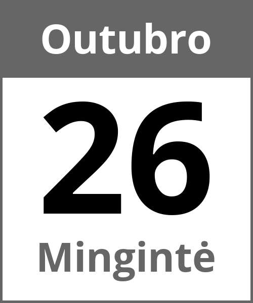 Festa Mingintė Outubro 26.10.