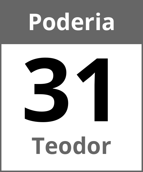 Festa Teodor Poderia 31.5.