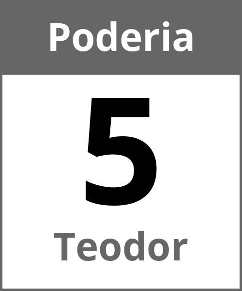 Festa Teodor Poderia 5.5.