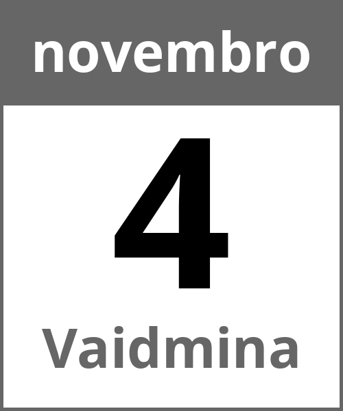 Festa Vaidmina novembro 4.11.