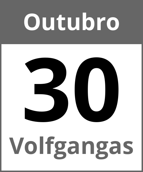 Festa Volfgangas Outubro 30.10.